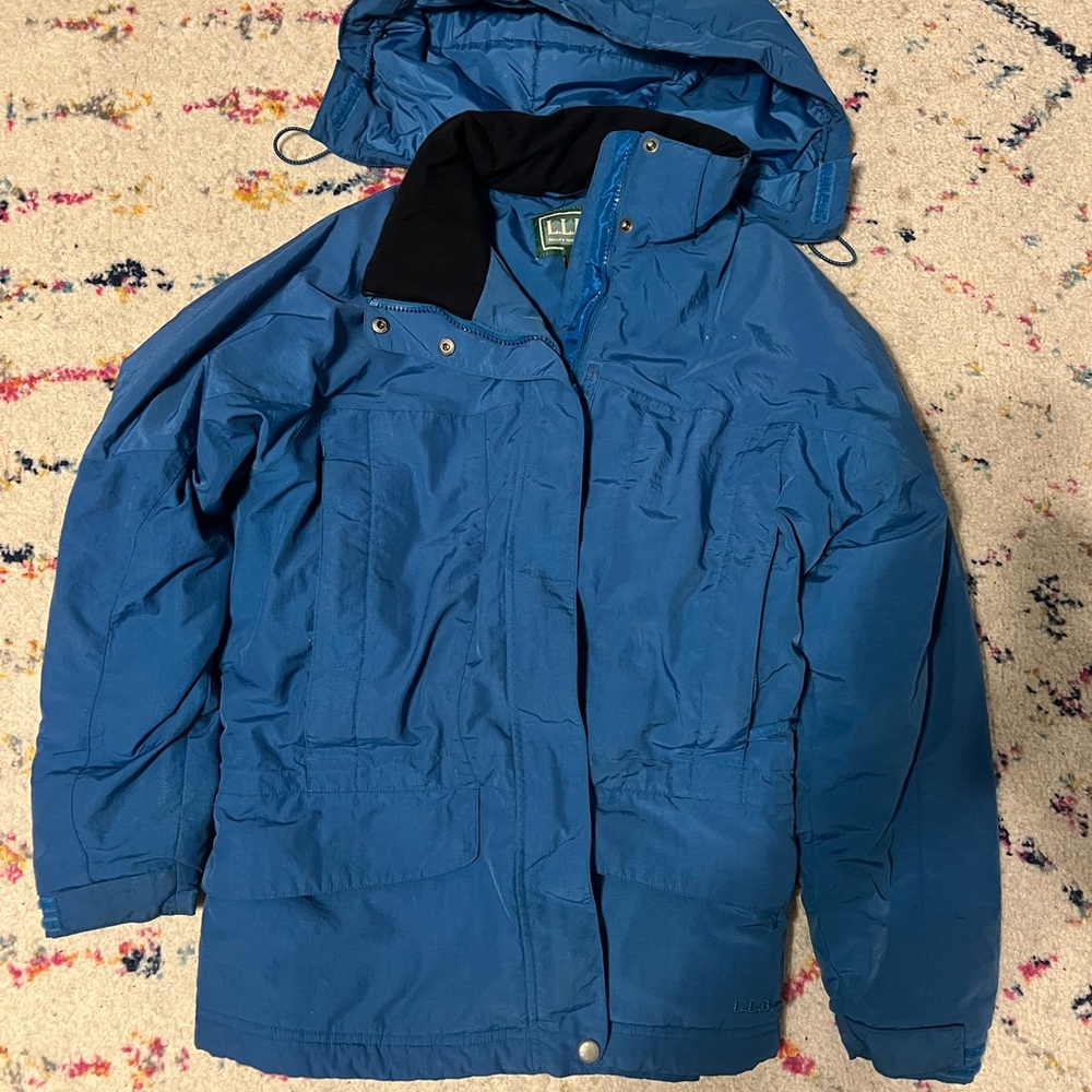 LL Bean Blue Hooded Jacket